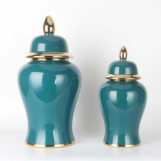 Ginger Jar Teal Color ( 2 Sizes)