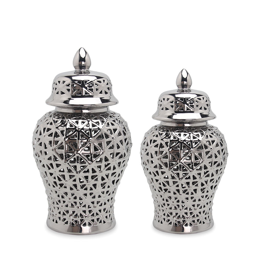 Silver Cross Style Ginger Jar