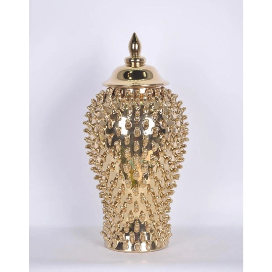 Gold Studded Ginger Jar 18"