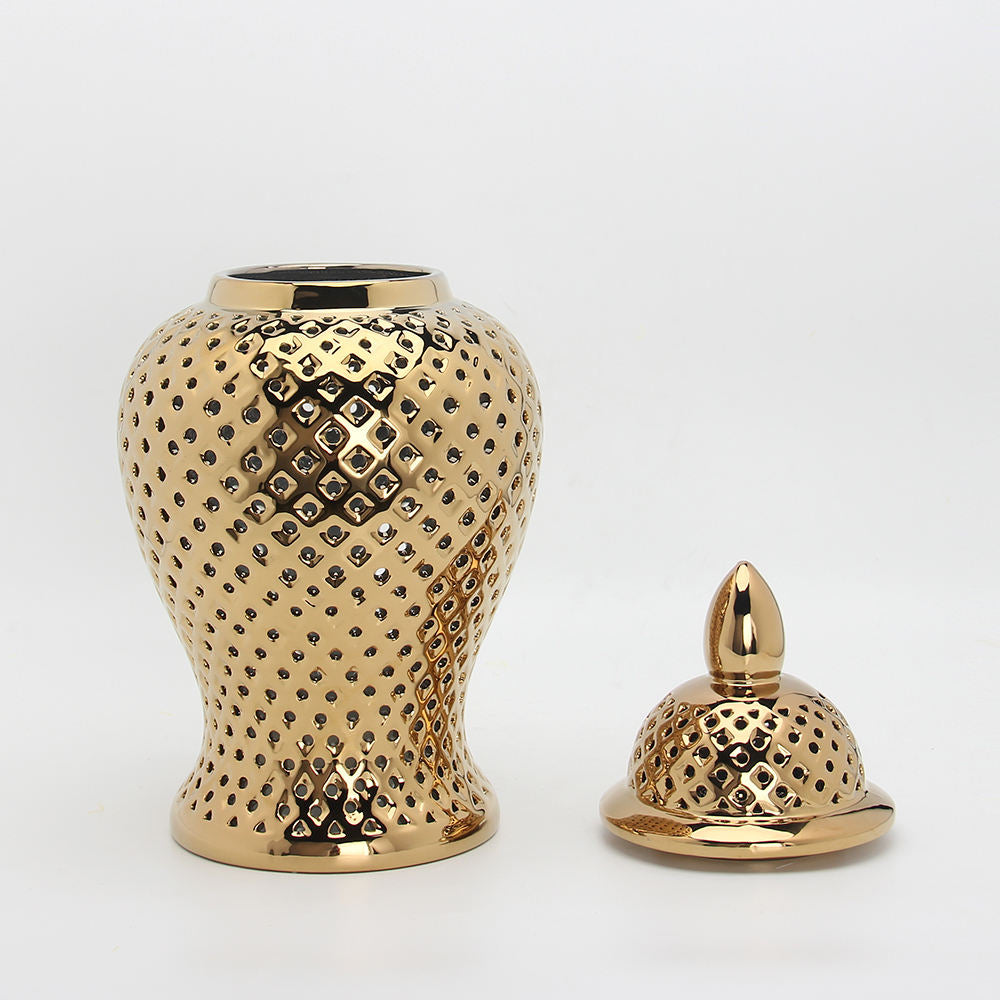Gold Pierced Ginger Jar ( 2 Size)
