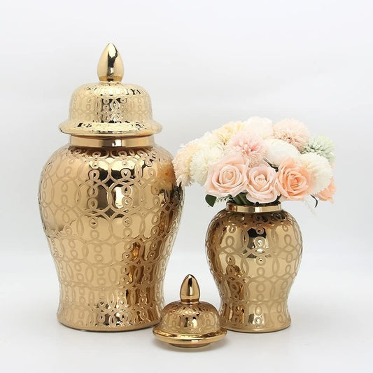 Gold Pattern Ginger Jar