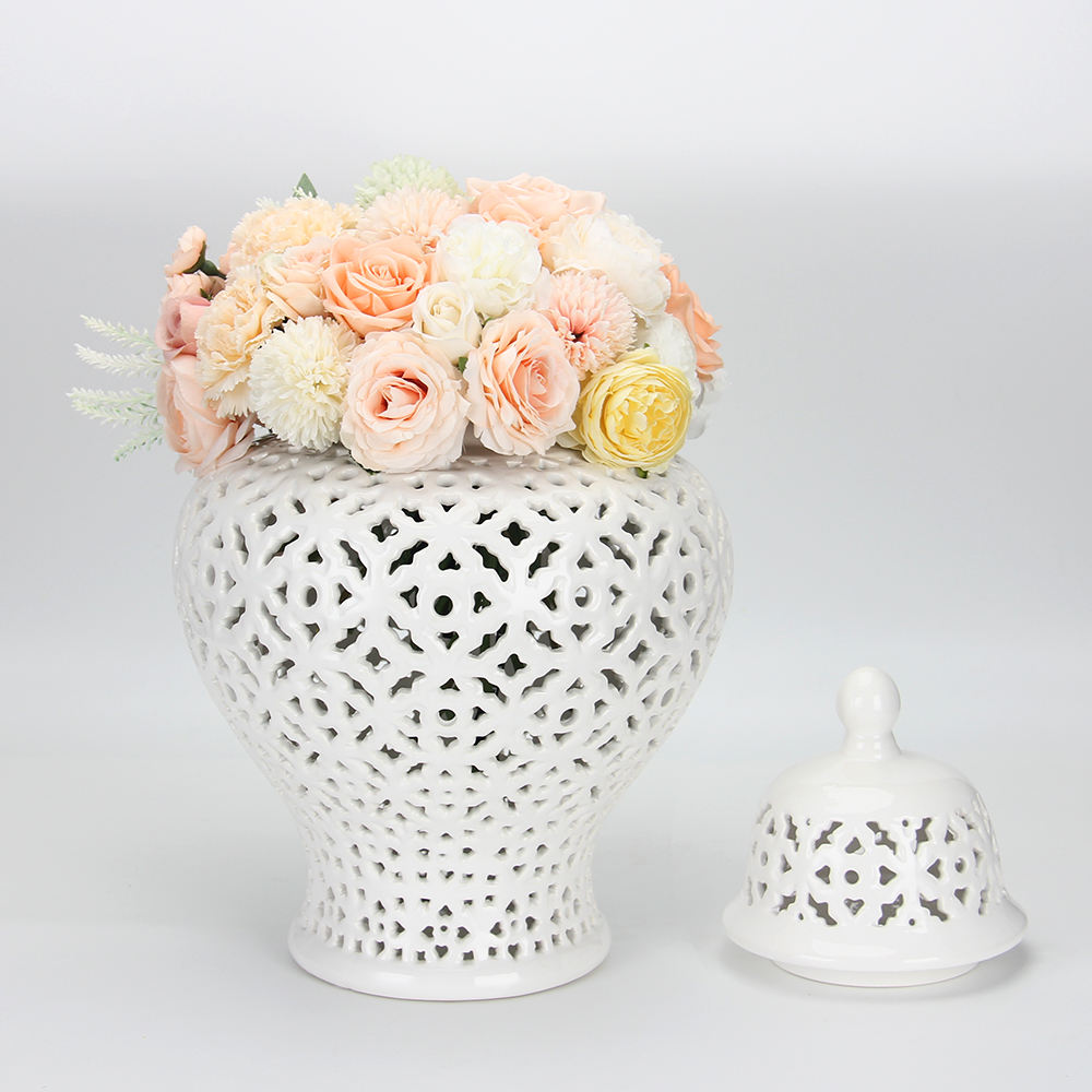 White Ginger Jar Hollow style