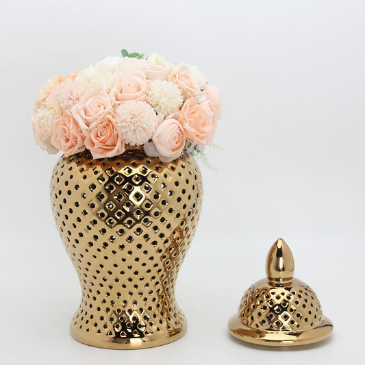Gold Pierced Ginger Jar ( 2 Size)