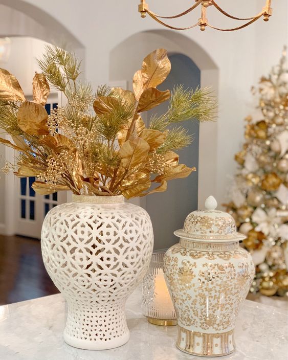White Ginger Jar Hollow style
