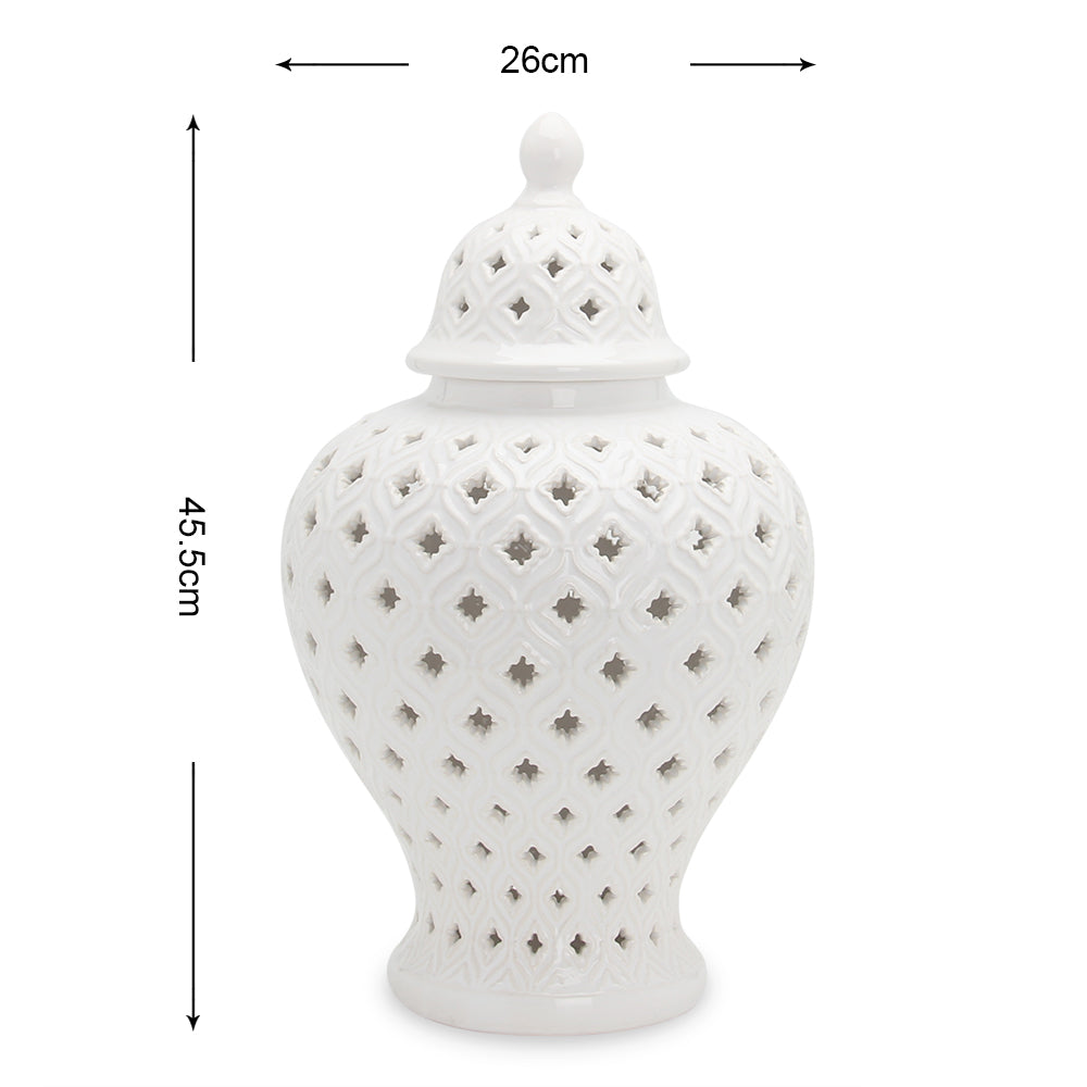 White Ginger Jar Bulbed style
