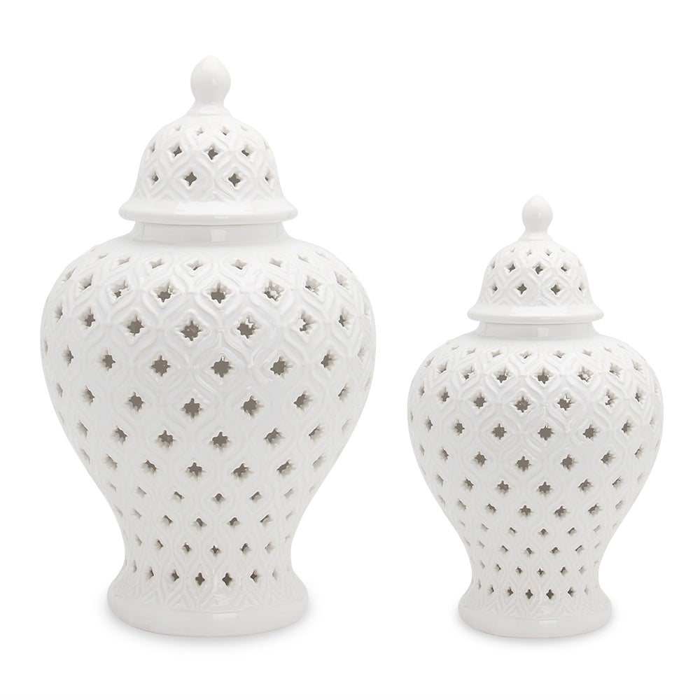 White Ginger Jar Bulbed style