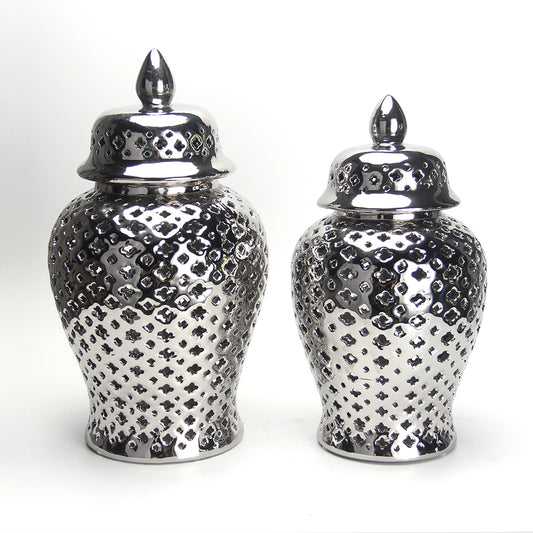 Silver Pierced Ginger Jar