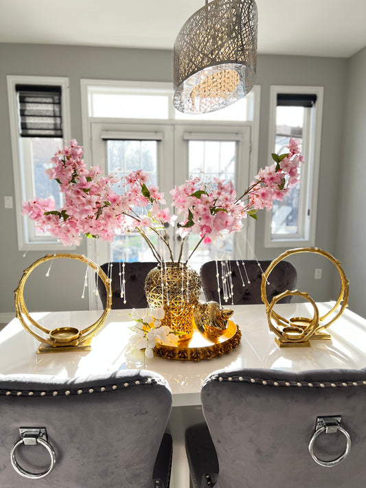 Gold Circle /Hurricane Candle Holder