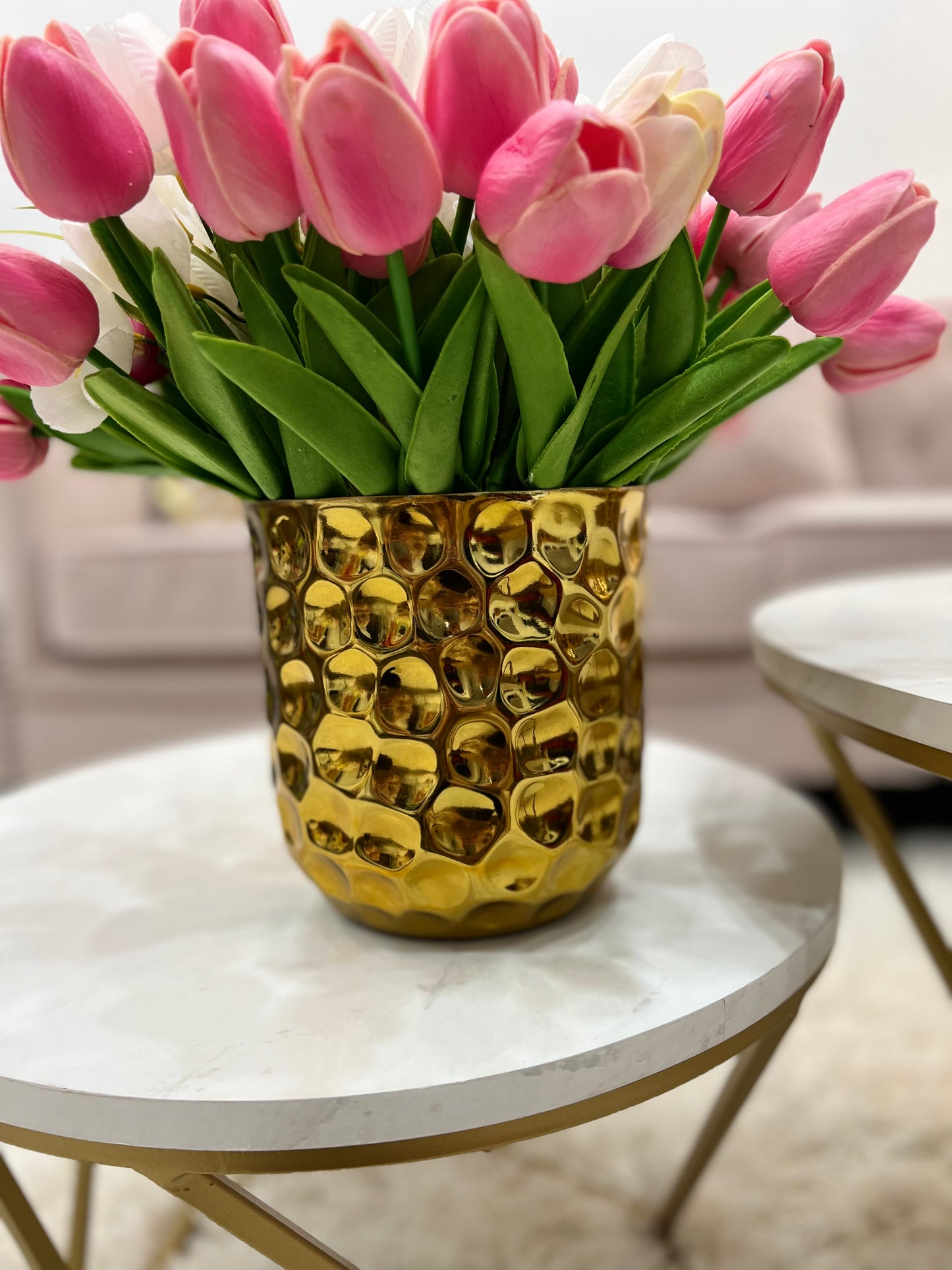 GOLD METAL VASE