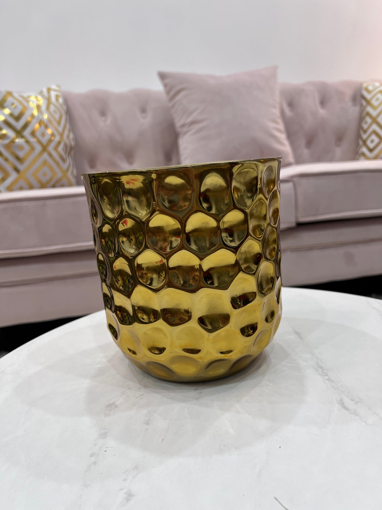 GOLD METAL VASE