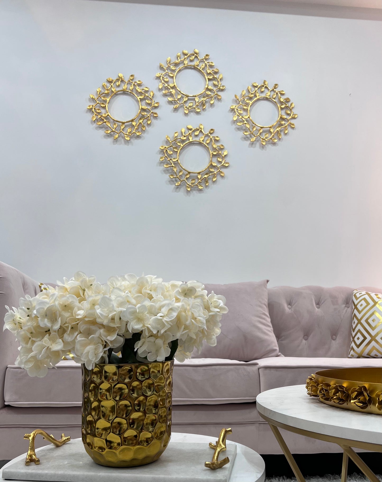 Gold Wall Metal Wreath/ Trivets
