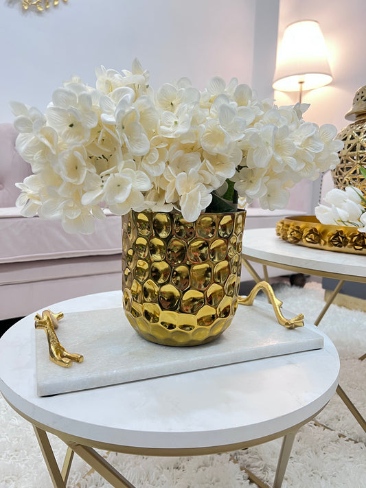GOLD METAL VASE