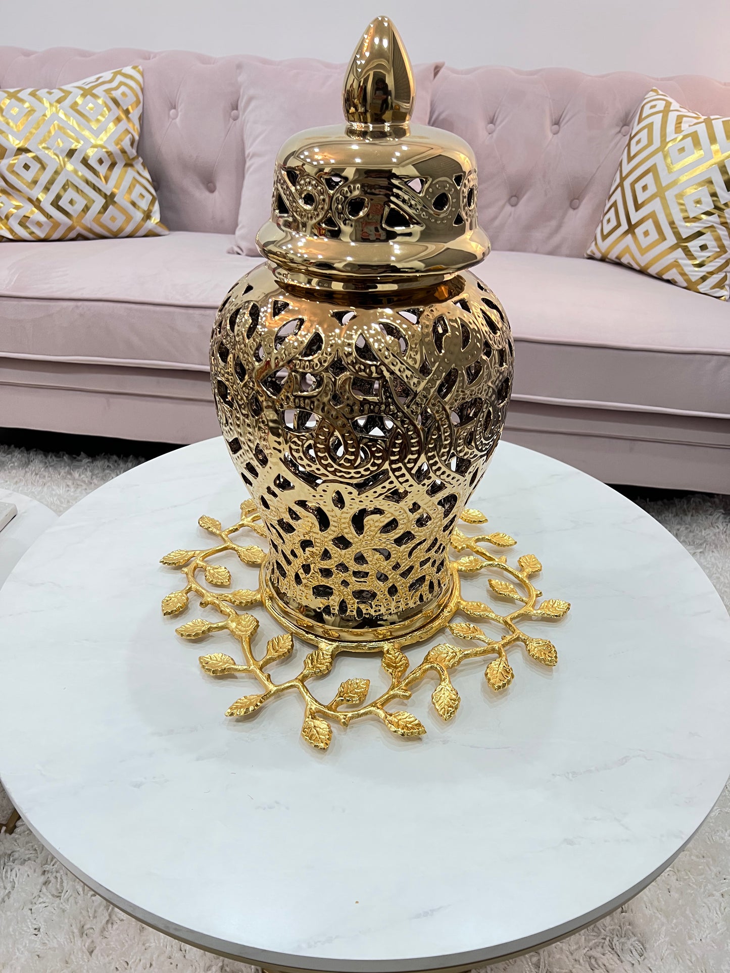 Gold Wall Metal Wreath/ Trivets