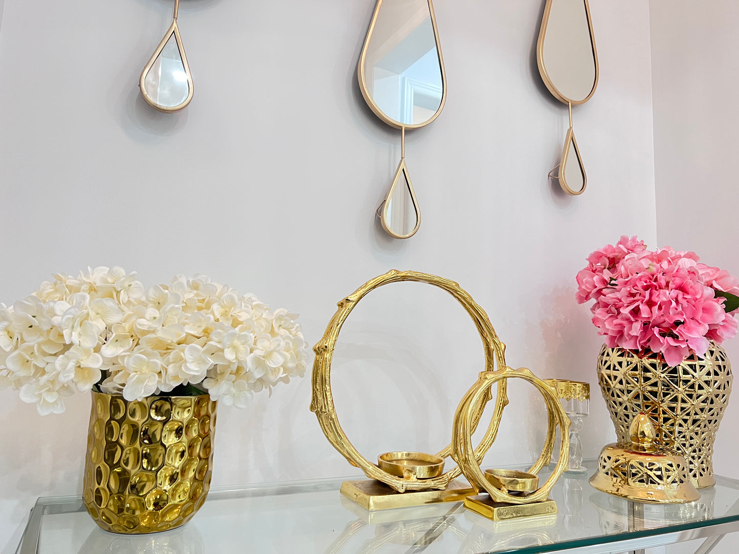 Gold Circle /Hurricane Candle Holder