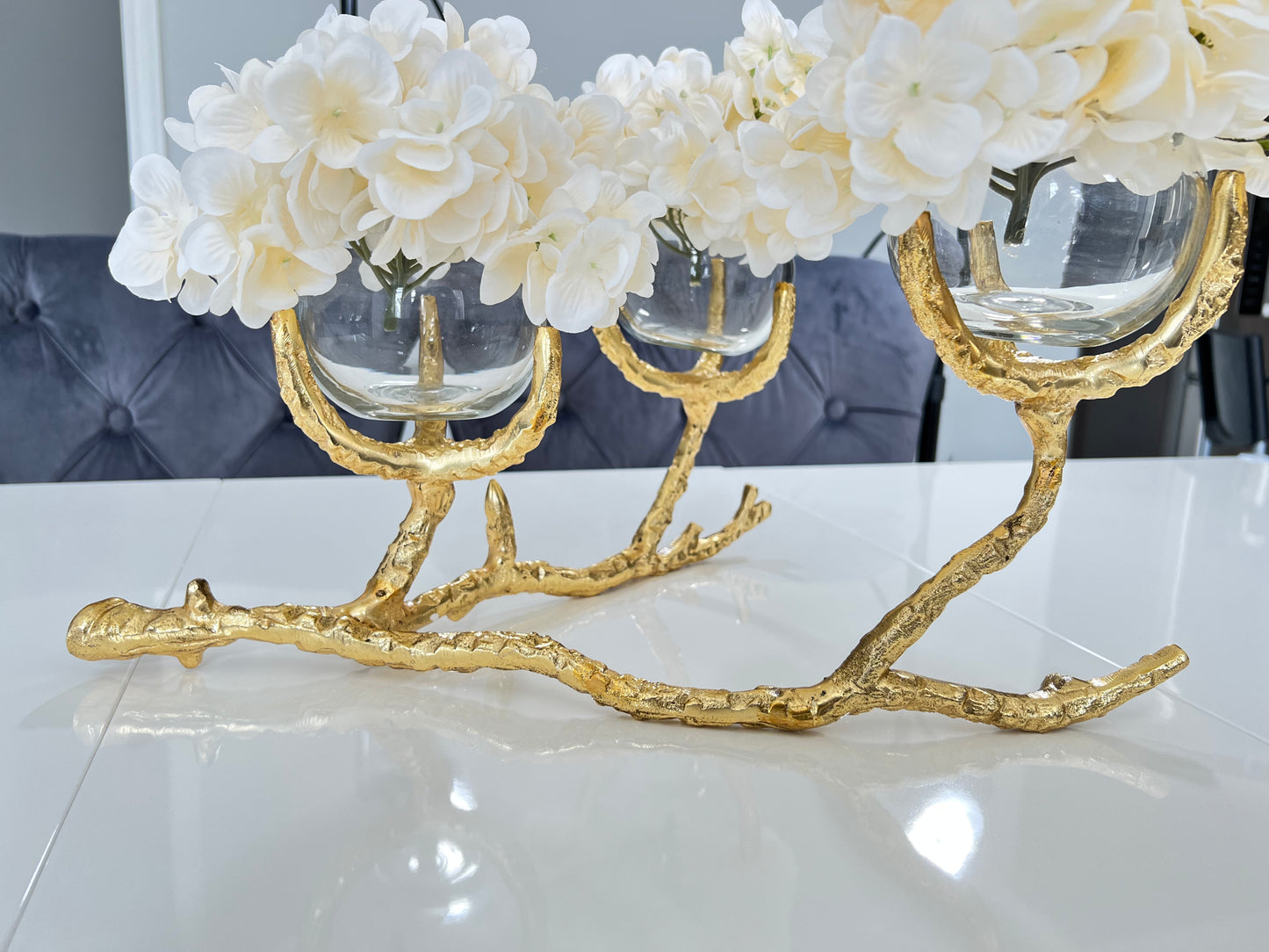 Gold candle or Floral Centerpiece