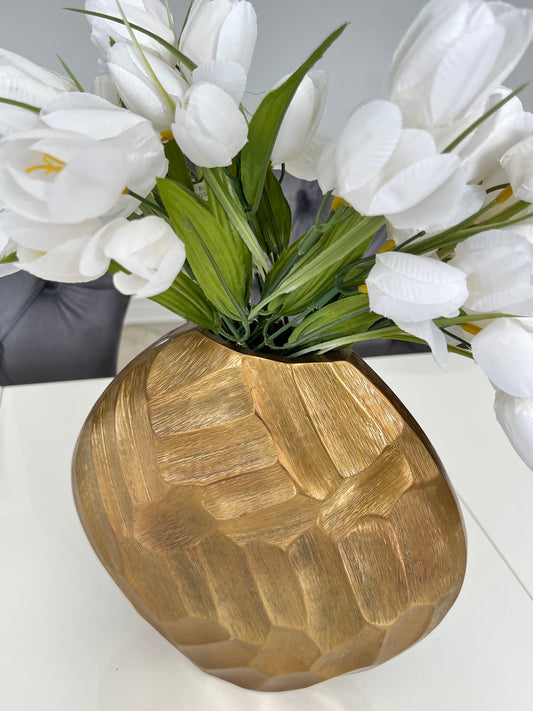 GOLD HAMMERED VASE