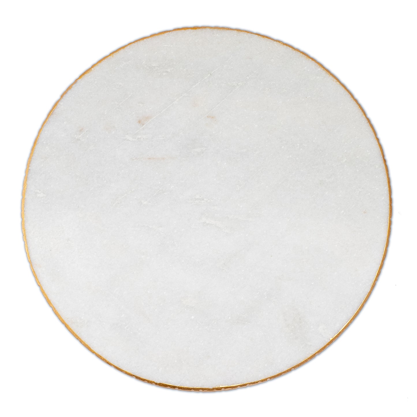 Round Marble Tray With Gold Edge (Spin Tray)