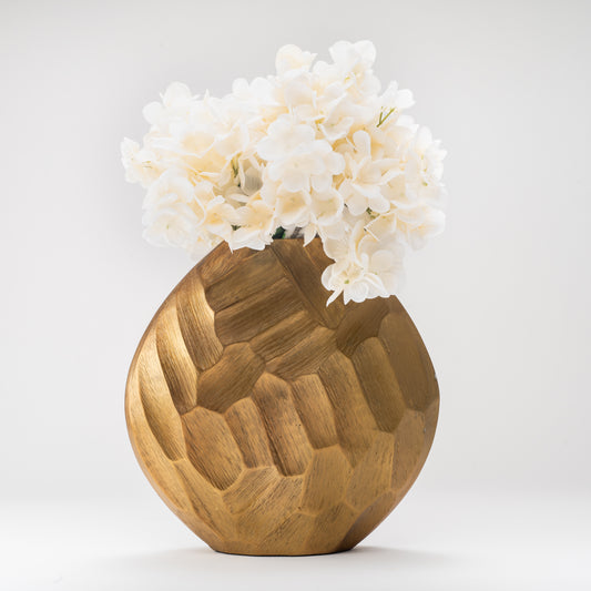 GOLD HAMMERED VASE