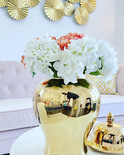 Gold Plain Ginger Jar