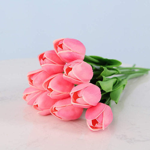 Real-Touch Pink Tulip Flower