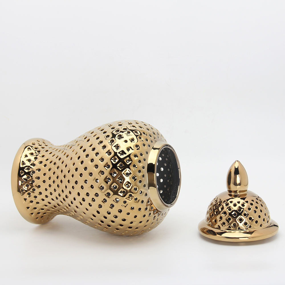 Gold Pierced Ginger Jar ( 2 Size)