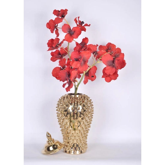 Gold Studded Ginger Jar 18"