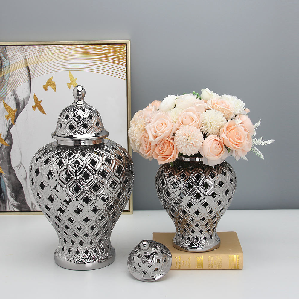Silver Ginger Jar Bulbed Style