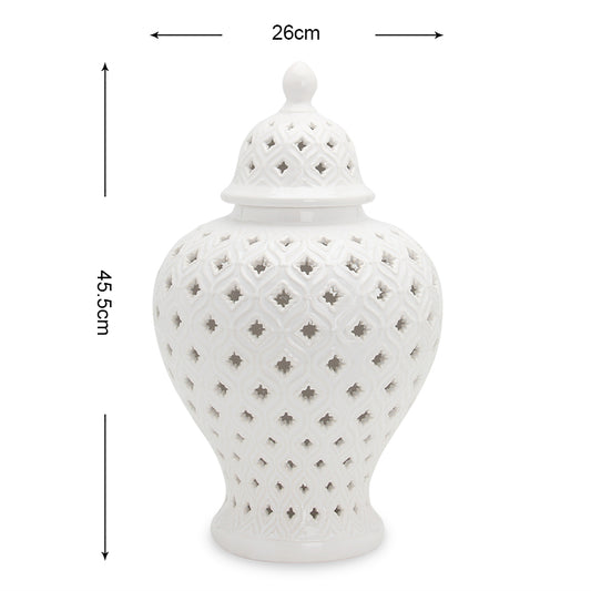 White Ginger Jar Bulbed style