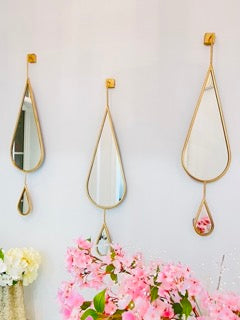 Gold Teardrop Mirrors