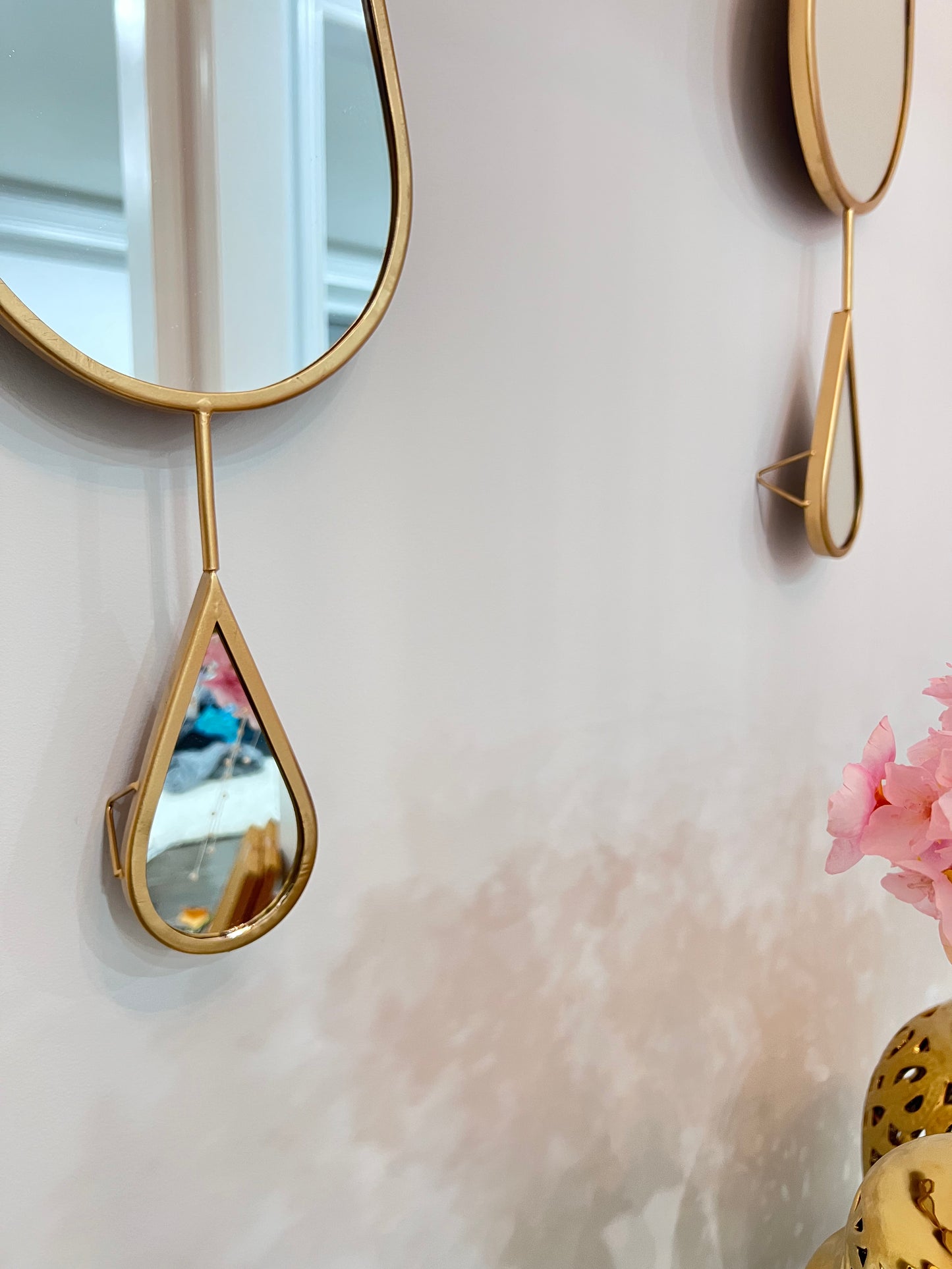 Gold Teardrop Mirrors