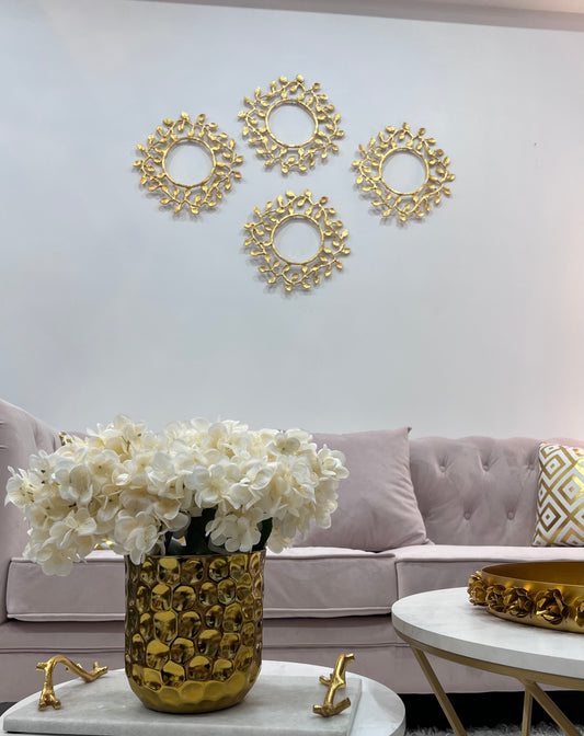Gold Wall Metal Wreath/ Trivets
