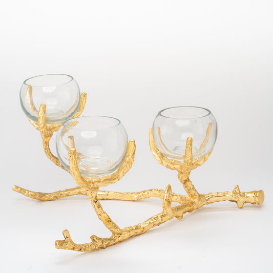 Gold candle or Floral Centerpiece